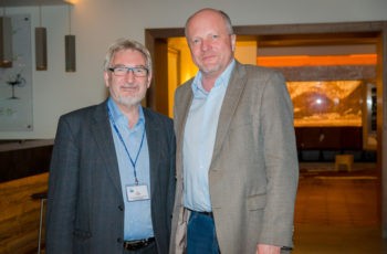 Auch die Colorectal Branch war am Abend gut vertreten: Prim. Univ.-Prof. Dr. Josef Thaler und Prim. Univ.-Prof. Dr. Dietmar Öfner (v.l.n.r.).