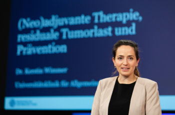 Den Abschluss bildete der Vortrag von Kerstin Wimmer über neoadjuvante Chemotherapie, residuale Tumorlast und Prävention.